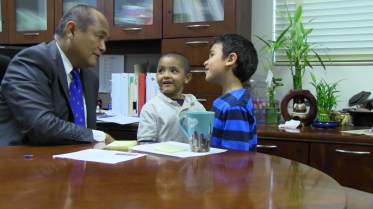 After a tussle on the playground, these two kindergarteners were sent to the principal's office. After going through the restorative practices exercise, they decided to become best friends.
