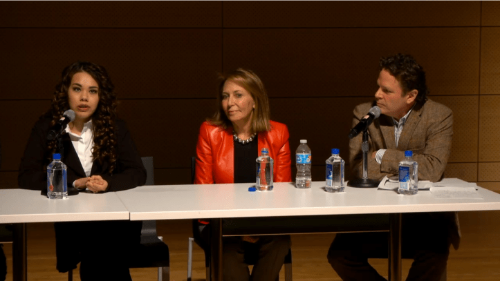 (l to r) Kelsey, Pam Cantor, David Bornstein _______________