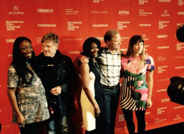 (l to r) Dr. Nadine Burke Harris, who appears in Resilience; Robert Redford, father of Resilience director James Redford; Clifford Beers Guidance Clinic site coordinator Laura Lawrence, who appears in Resilience; Resilience producer and director James Redford; Resilience co-producer Dana Schwartz