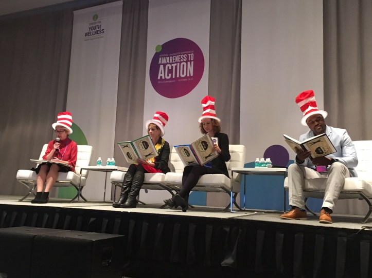 (l to r) Jane Stevens, Teri Barila, Ariane Marie-Mitchell, DeAngelo Mack